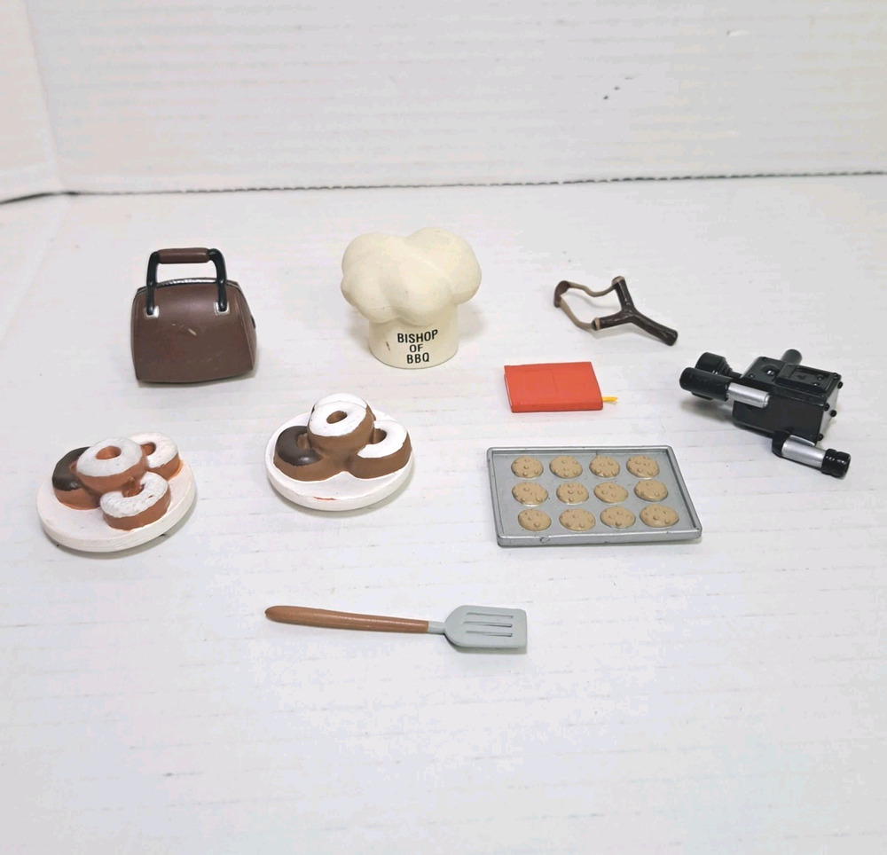 The Simpsons World Of Springfield Accessories Lot WOS Vintage Action Figure 9 Pc
